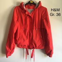 *H&M* leichte Jacke Windbreaker Gr. 36 rot grau Kapuze top Mecklenburg-Vorpommern - Klütz Vorschau