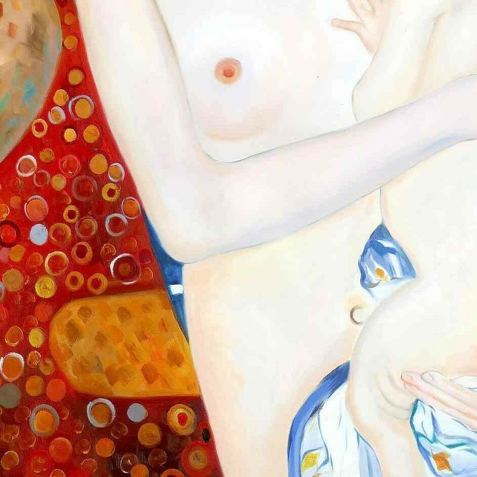 Gustav Klimt - Mutter mit Kind k97992 90x120cm Ölbild handgemalt in Berlin