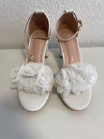 Damen Schuhe - Größe 38 - mit Blumen - weiß - ungetragen! Thüringen - Gotha Vorschau