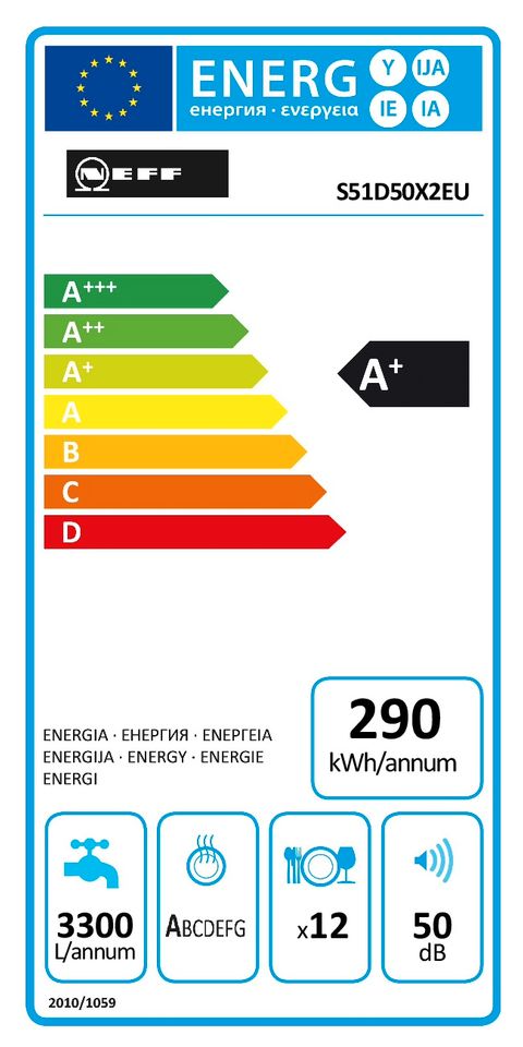 NEFF S51D50X2EU Einbau Geschirrspüler Vollintegriert Edelstahl A+ in Köln