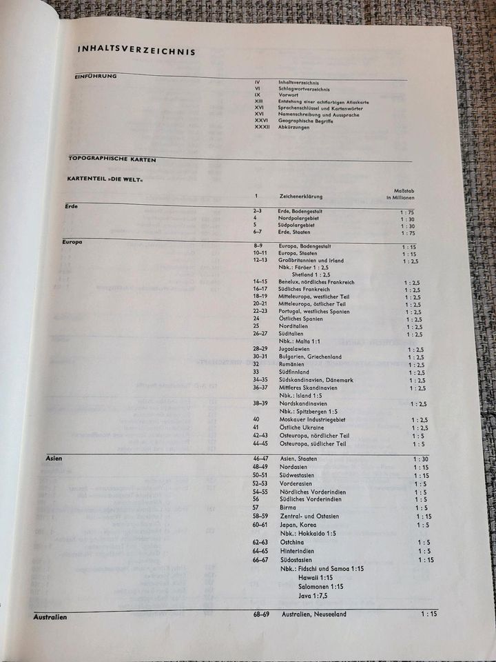 Der grosse Weltatlas von 1973 in Rodenberg