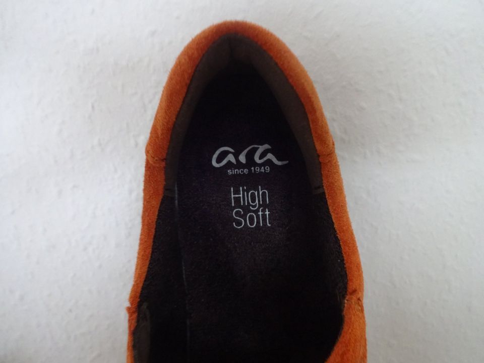 ara Bamboo High Soft Leder Sneaker Halb Schuhe orange 6 - 39 in Pforzheim