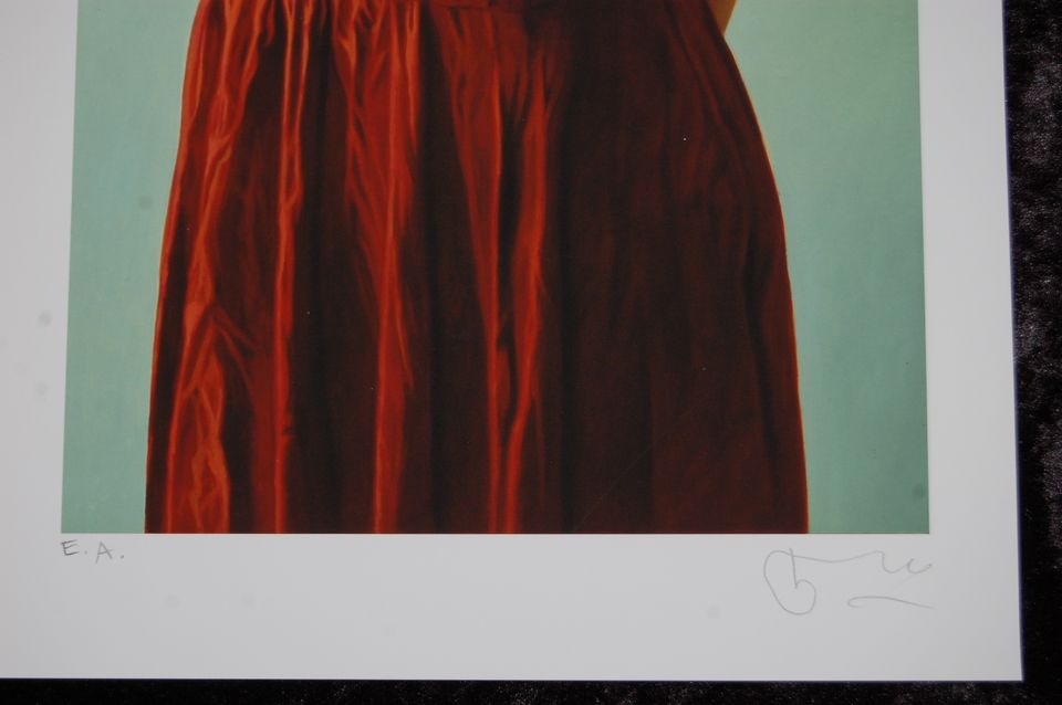 Willi Kissmer - Das rote Kleid - Origin.-Giclee, handsign. & bez. in Meldorf