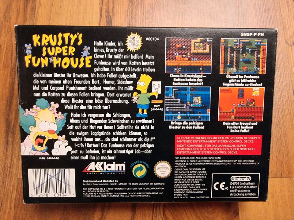 KRUSTY'S SUPER FUN HOUSE, SNES, OVP, mit Spielanleitung in Bochum