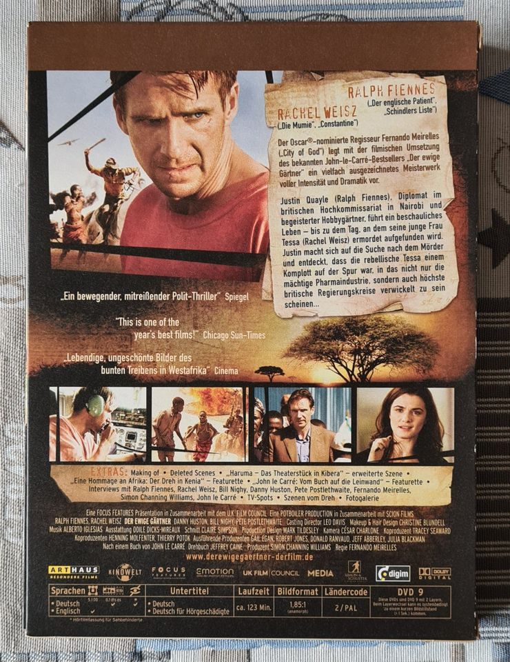 Der Ewige Gärtner mit Ralph Fiennes / 2 Disc DVD Digibook in Stadthagen