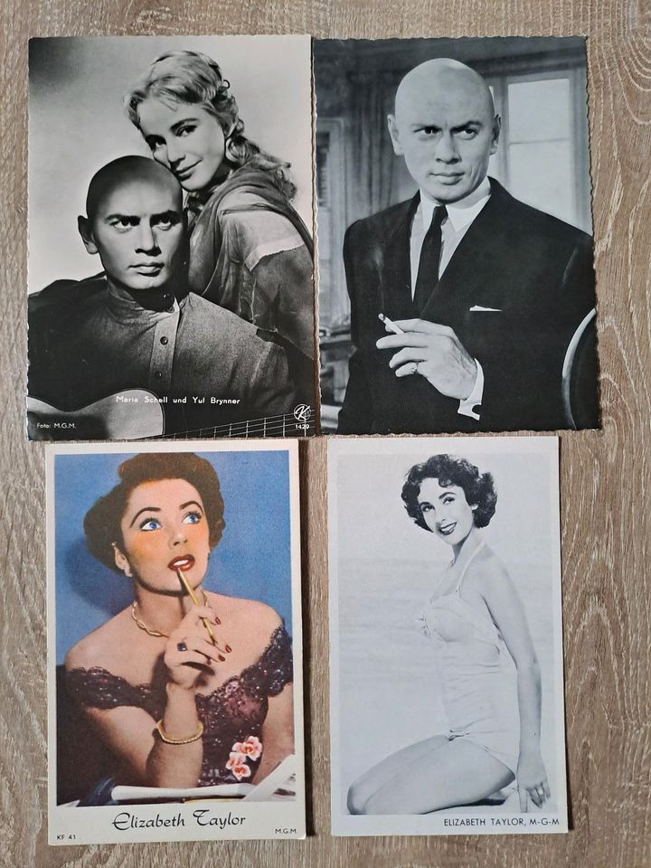 34 alte Autogrammkarten Filmstars Bardot Garbo Bogart Temple Knef in Gaggenau