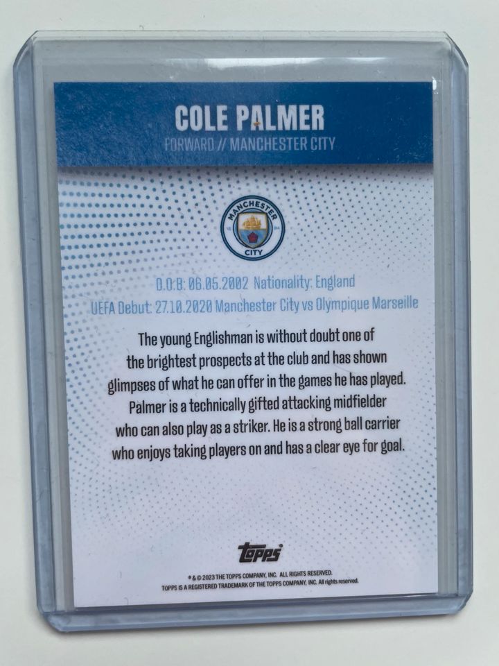 Topps Manchester City Teams Set Cole Palmer 42/99 in Marburg