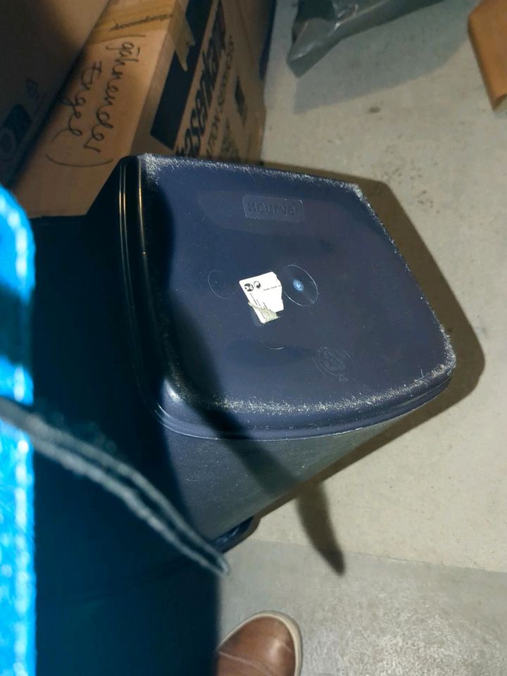 Mülleimer klein blau grau Kunststoff in Peiting