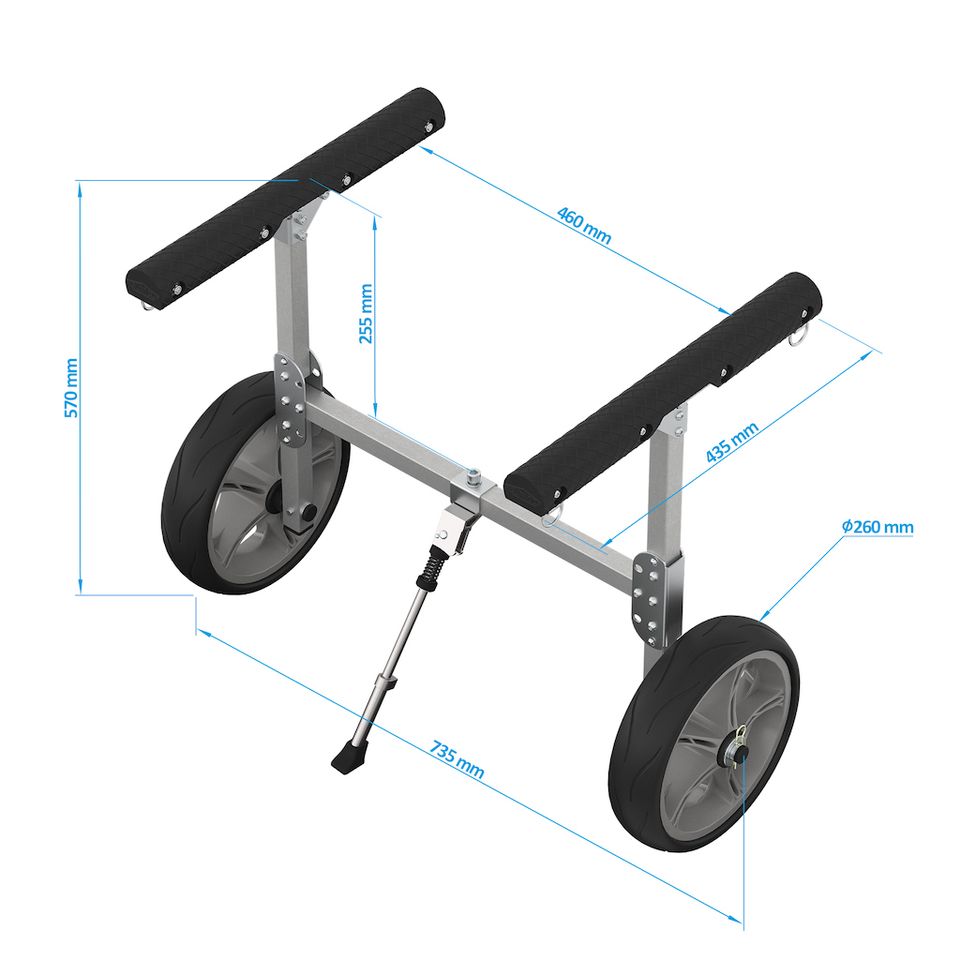 Alu Kajak-Transportwagen Kanuwagen Bootswagen faltbar KW261 in Grünstadt