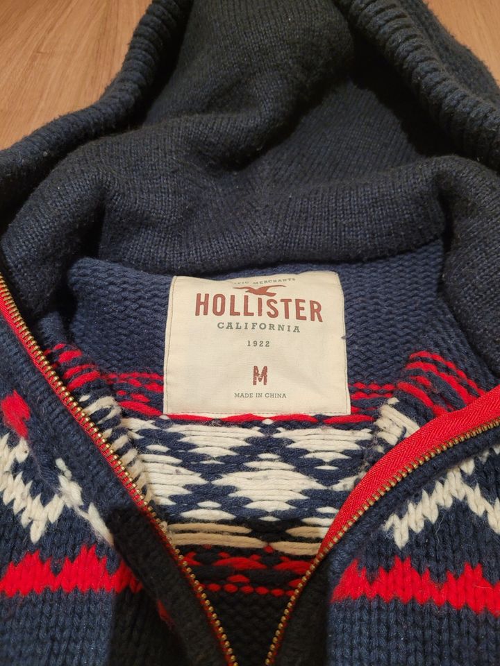 Hollister Jacke Strickjacke original Größe M dunkel blau in Neukirchen-Vluyn