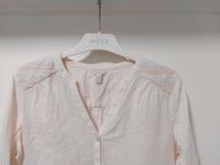 ESPRIT Oberteil Bluse apricot weiss gestreift Schulterdetails Bayern - Feucht Vorschau