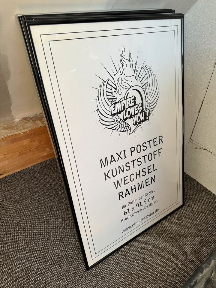 7 Bilderrahmen 61,5 x 91,5 cm Maxi Poster Kunststoff Wechselrahme in Oestrich-Winkel