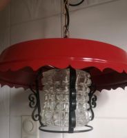 Retro Pendelleuchte Lampe rot Vintage 50 iger 60iger  Metall Hessen - Volkmarsen Vorschau