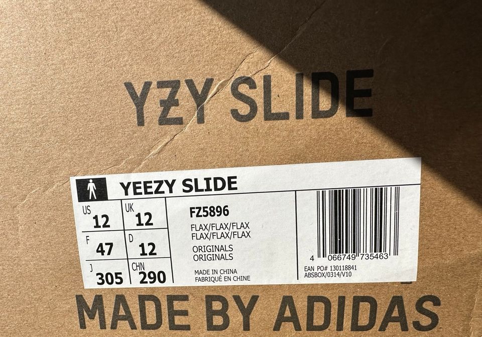 Adidas Yeezy Slide  Flax EU 47 US 12 in Ettlingen