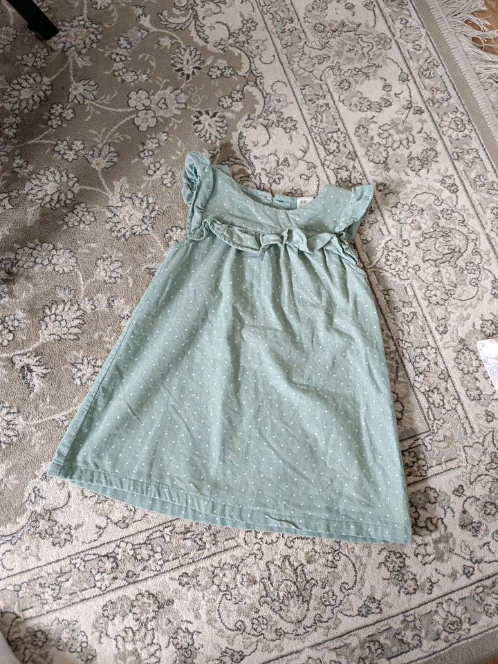 H&m Kleidchen cord cordkleid gr 80 Mint grün in Nortrup