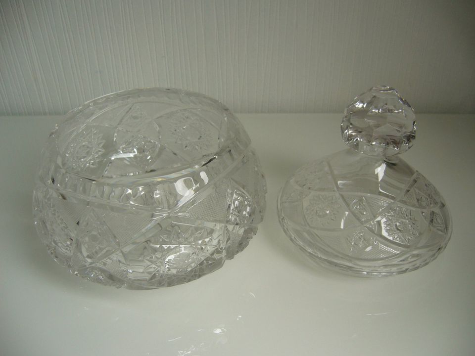 Bonboniere mit Deckel - Bleikristall in Wiemersdorf