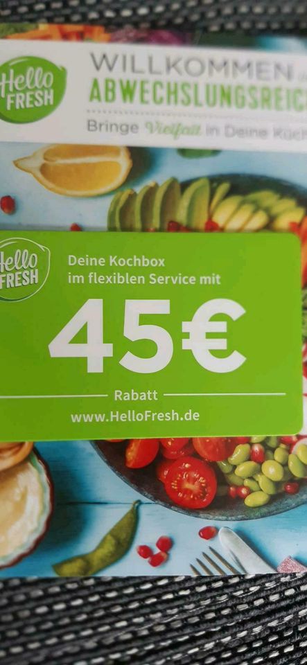 Hello fresh Gutschein Coupon Markey Spoon Kochbox Lieferung Essen in Delmenhorst