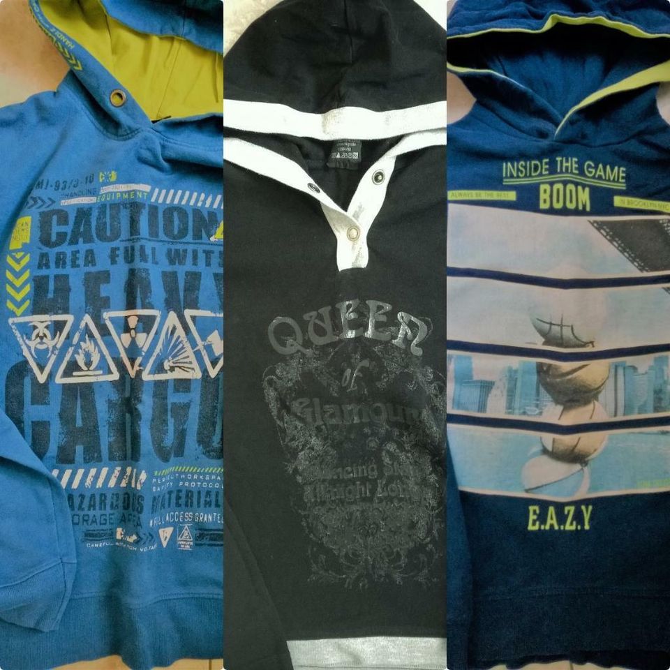 3xKapuzenpullover Hoodie Jungs 152,M,L TOM TAILOR,MULTIBLU,X-MAIL in Altenburg