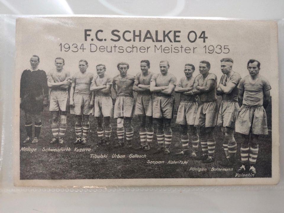 Sammlerstück Postkarte Schalke 04 1934/1935 in Wetter (Ruhr)