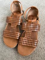 Leder Sandale Tamaris Cognac 38 Hessen - Großkrotzenburg Vorschau
