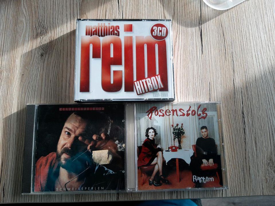 CDs von Matthias Reim, Klaus Lage Band und Rosenstolz in Schemmerhofen