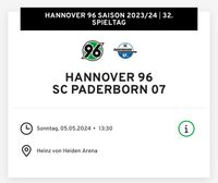 2x Tickets HANNOVER 96 - SC PADERBORN Block S14 Nordrhein-Westfalen - Lüdenscheid Vorschau