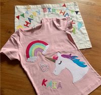 Geburtstagsshirt Applikation Regenbogen Einhorn benäht ab Gr.104 Saarbrücken-Halberg - Eschringen Vorschau