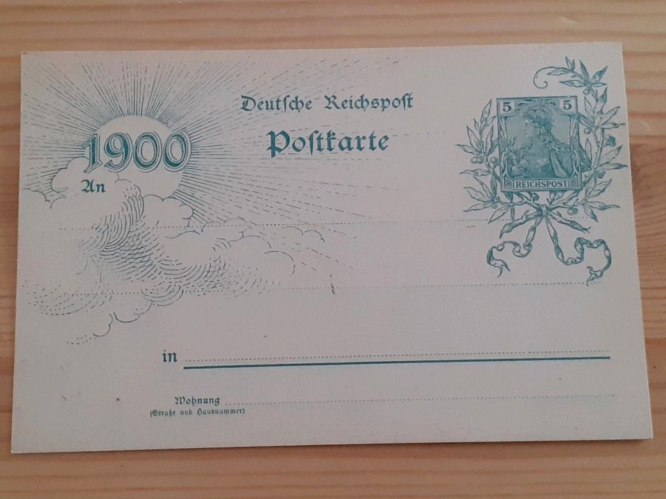 Postkarte Deutsche Reichspost 1900 Briefmarke 5 in Nußloch