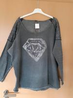 Tredy Gr.3 40 Shirt Bluse Pullover Grau Pailletten Spitze Bielefeld - Gadderbaum Vorschau