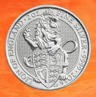 2016 UK 2Oz Queen's Beast Lion of England 9999 Silber BU Münze Nordrhein-Westfalen - Olsberg Vorschau