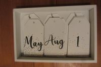 Tischkalender Kalendertafeln weiß Holz Shabby Chic DIY Basteln Nürnberg (Mittelfr) - Mitte Vorschau