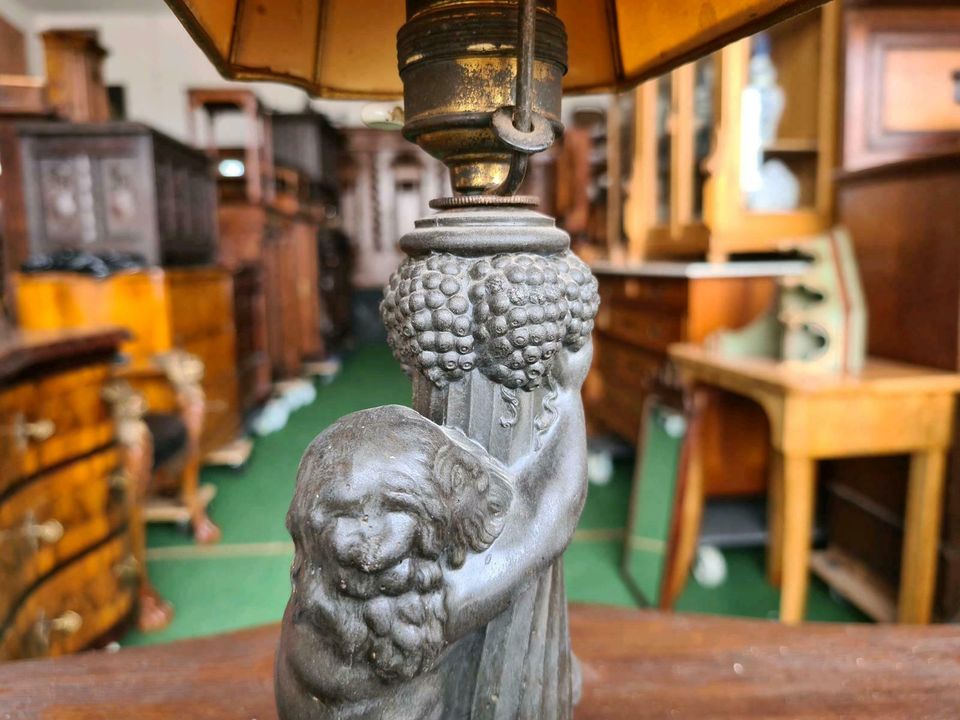 Art Deco Figurenlampe Faun Skulptur Tischlampe Lampe Satyr antik in Gommern