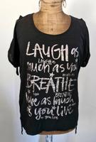 Liberty Cut Out Shirt mit Silber Schrift Gr.L Hessen - Herborn Vorschau