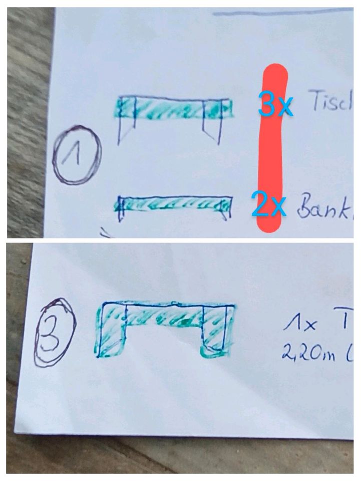 Bierzeltgarnitur Hussen Bankhusse Tischhusse weiß Ersatz in Seddiner See