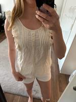 Vero Moda only Vila Bluse ecru Volant kurzarm Gr.  M 38 Baden-Württemberg - Sachsenheim Vorschau