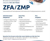 ZFA, ZMP in Oldenburg gesucht für Prophylaxe & PZR VZ TZ Niedersachsen - Oldenburg Vorschau