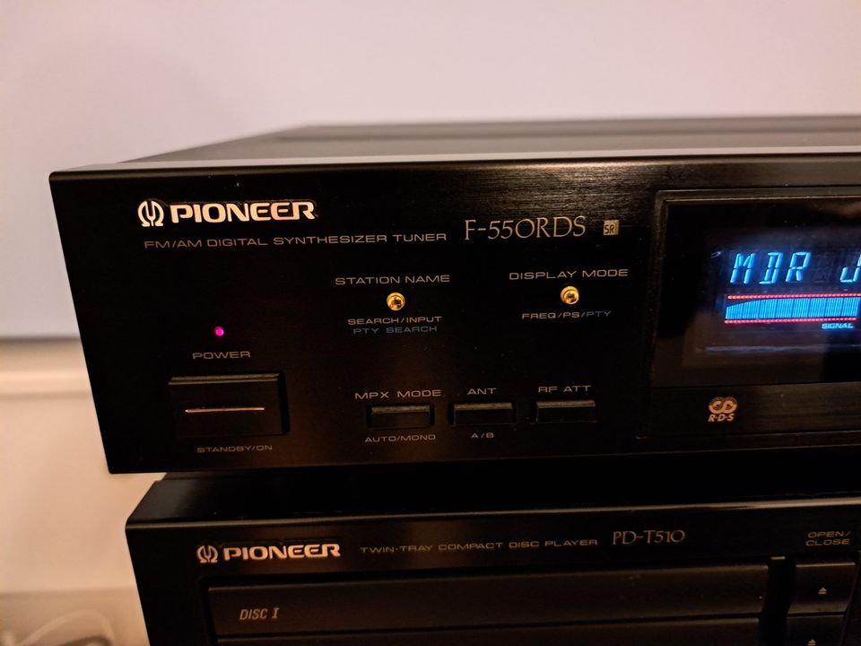 Pioneer Hifi Anlage, Vintage, Doppel CD, Tuner, Verstärker, Fernb in Dresden