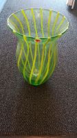 Grüne Vase mit lemonenfarbenen Streifen D 21, H 33 cm, Kerze Bayern - Krailling Vorschau