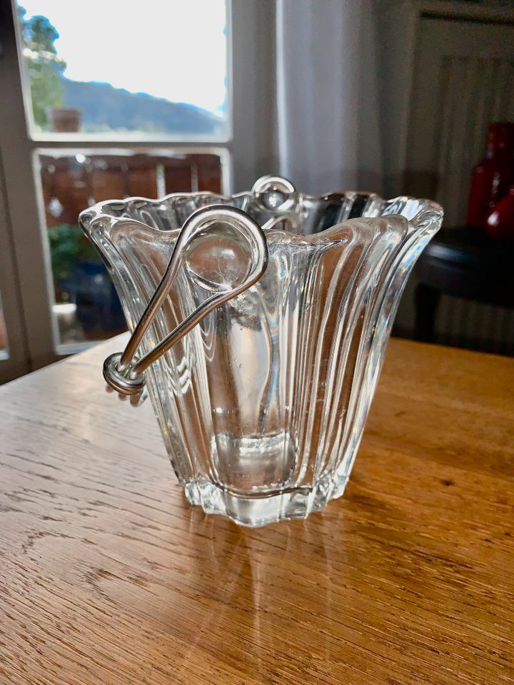 Walther Glas Kristallglas Vintage Eiswürfelbehälter 60er Jahre in Gmund