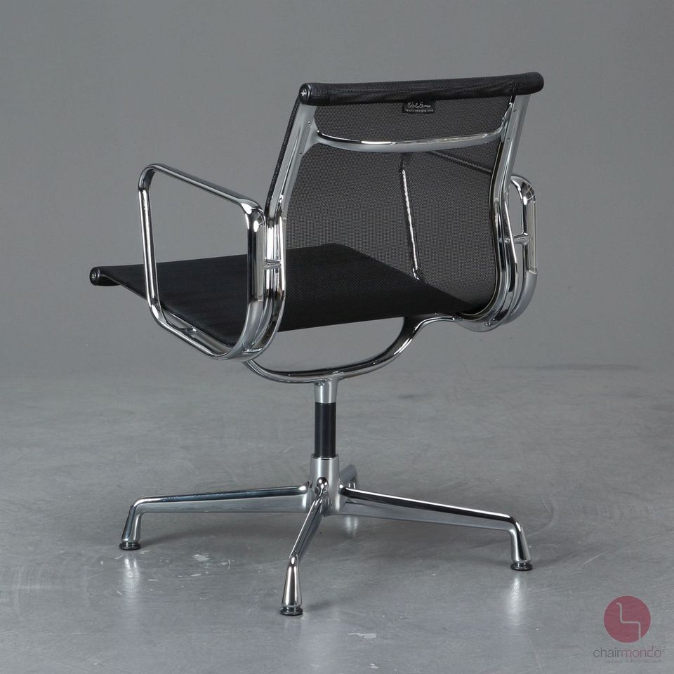 Vitra Aluminium chair EA 107 Besucherstuhl Bürostuhl Netz Schwarz in Würzburg