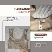 Beiges H&M Basic Crop Top / Sport-BH – Größe S Hessen - Lahnau Vorschau
