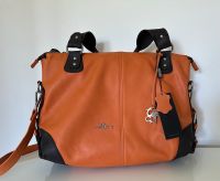 Charlotte Pelletteria ital. Handtasche Leder orangerot/braun Baden-Württemberg - Biberach an der Riß Vorschau