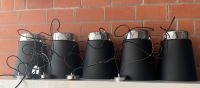 6 hochwertige Lampen Metall schwarz matt mit Chrom Hessen - Mengerskirchen Vorschau