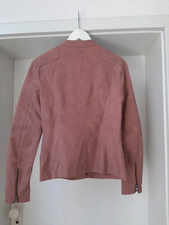 ONLY Jacke rosé Bikerjacke Bikersryle Lederjacke Gr. 38 in Hochheim am Main