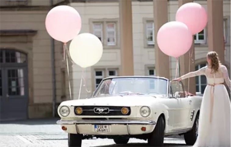 Ford Mustang Cabrio V8 Cabrio White mieten - Hochzeit, JGA in Pirna