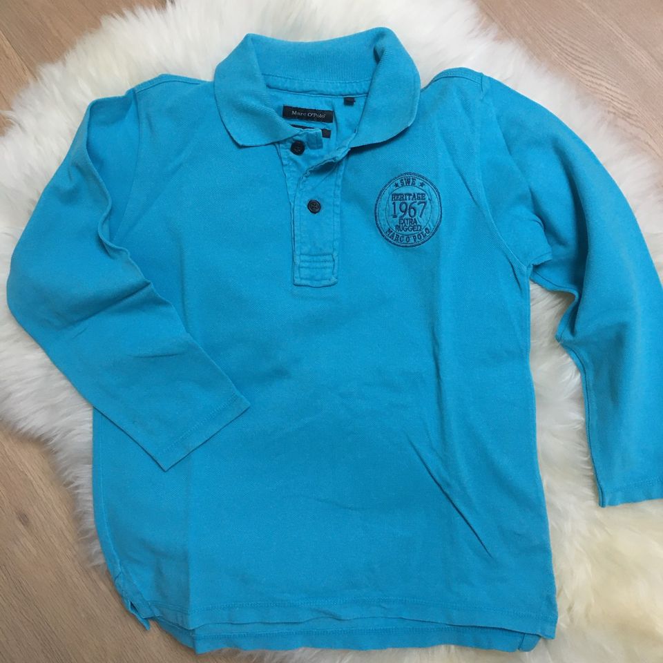 Marc O’Polo MOP Langarm-Shirt Poloshirt Polohemd Gr.128 türkis in Brannenburg