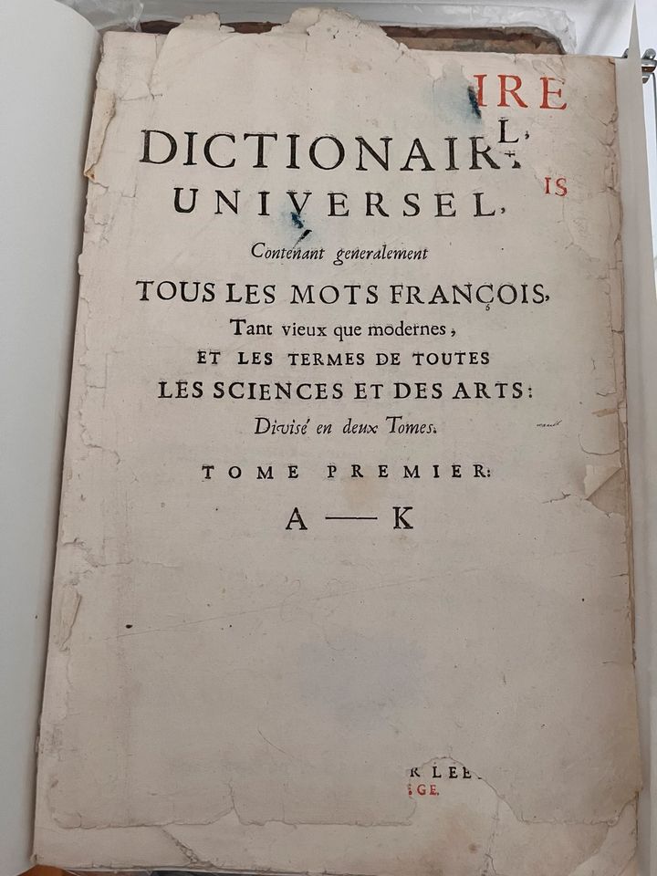 FR Wörterbuch aus Jahr 1690  (Rotterdam) in Baierbrunn