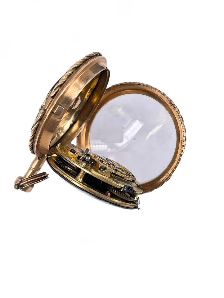 Feine Spindel Taschenuhr Charles Le Roy Paris 18k Gold 38mm in Obernzenn