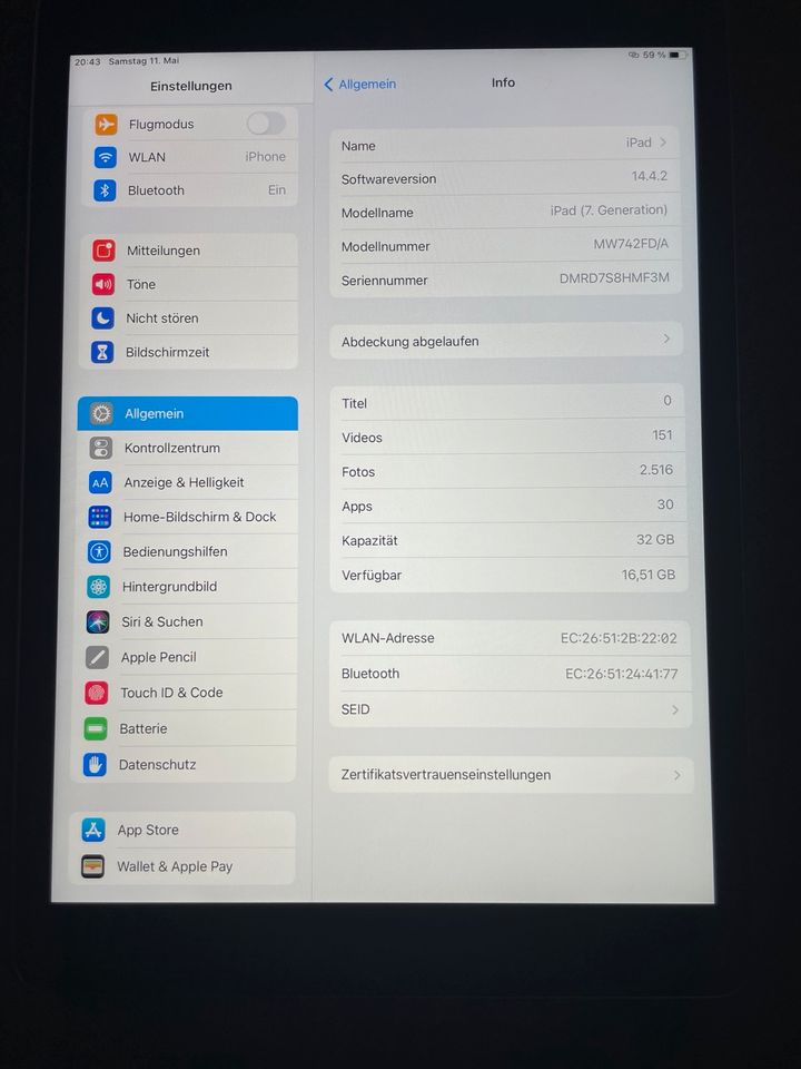 Apple i Pad 7. Generation 32 GB in Hoppegarten