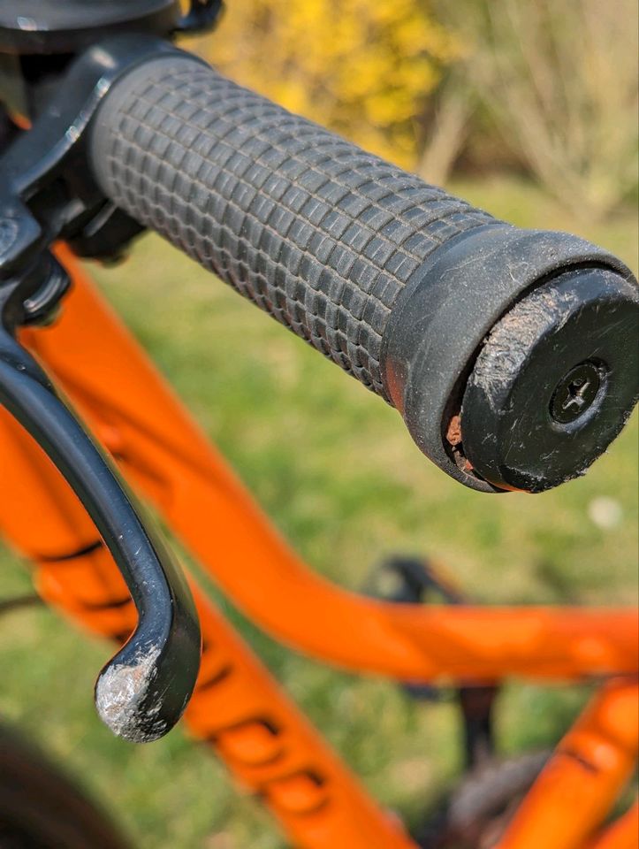 NALOO Chameleon 20" „orange“ Kinder-Fahrrad mit Zubehör in Halle